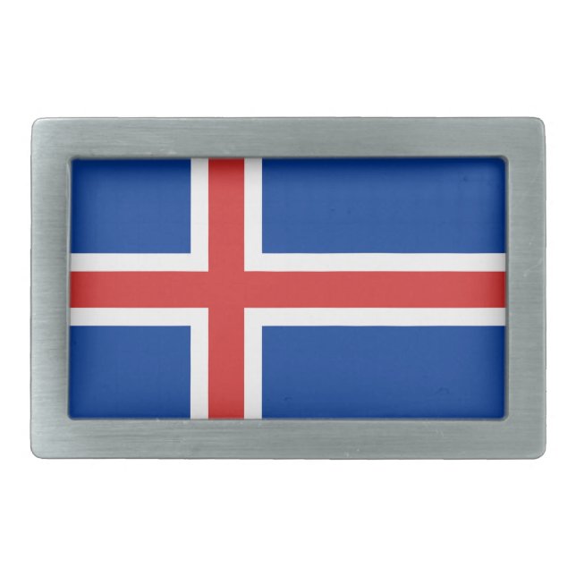 Flag of Iceland Belt Buckle (Front)