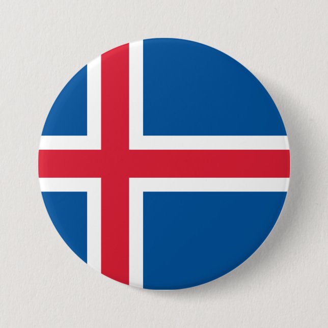 Flag of Iceland Button (Front)