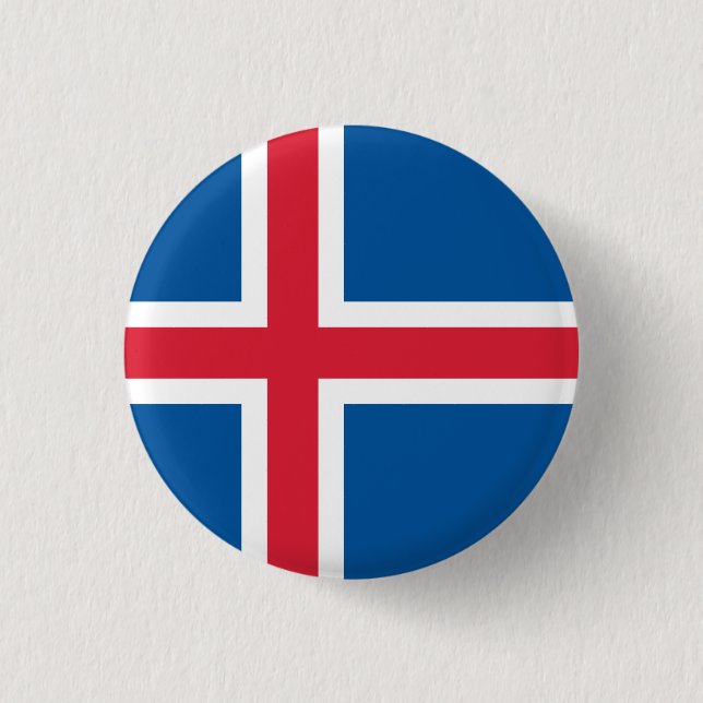 Flag of Iceland Button (Front)