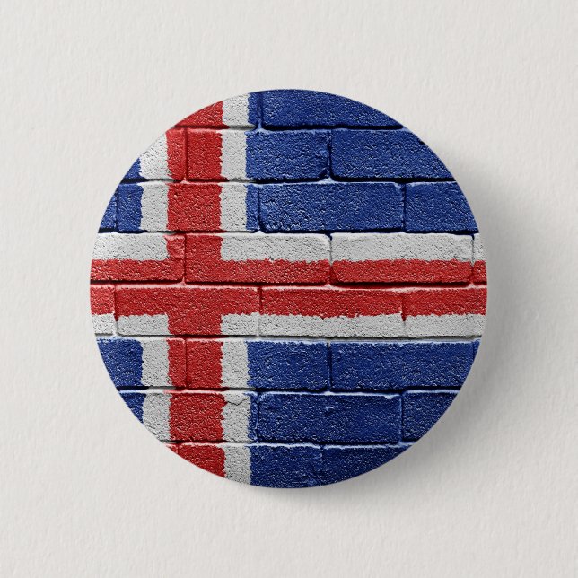 Flag of Iceland Button (Front)