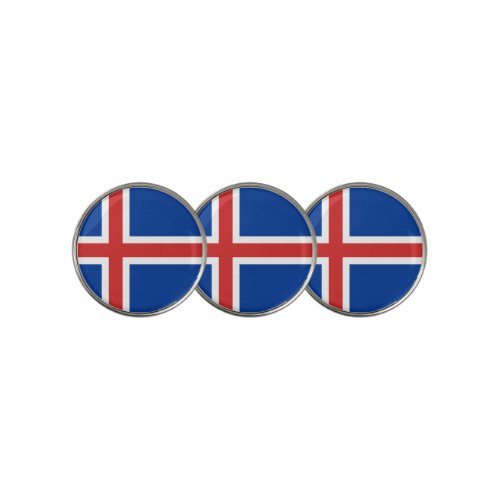 Flag of Iceland Golf Ball Marker