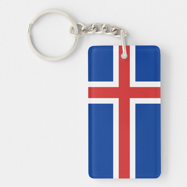 Flag of Iceland Keychain (Front)