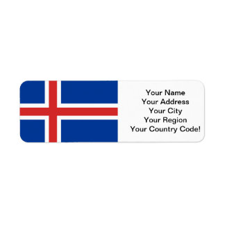 Flag of Iceland Label