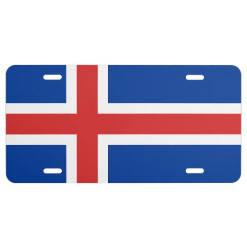 Flag of Iceland License Plate