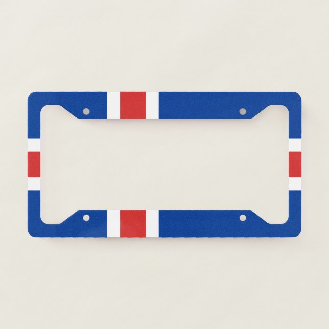 Flag of Iceland License Plate Frame (Front)