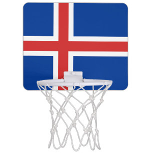 Flag of Iceland Mini Basketball Goal Hoop