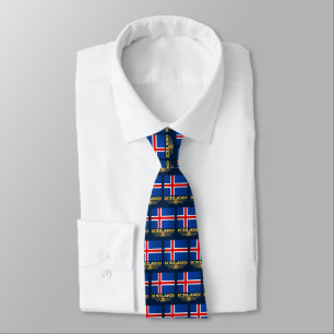 Flag of Iceland Neck Tie
