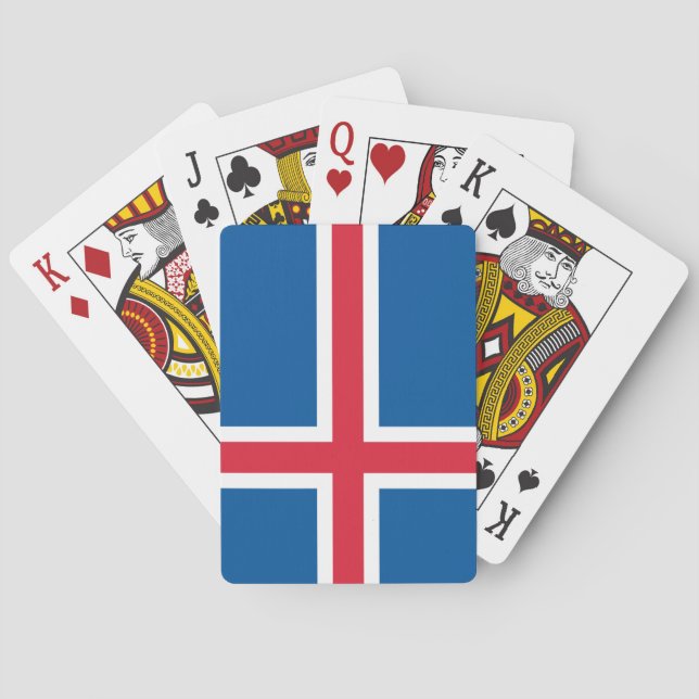Flag of Iceland Poker Cards (Back)