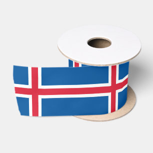 Flag of Iceland Satin Ribbon