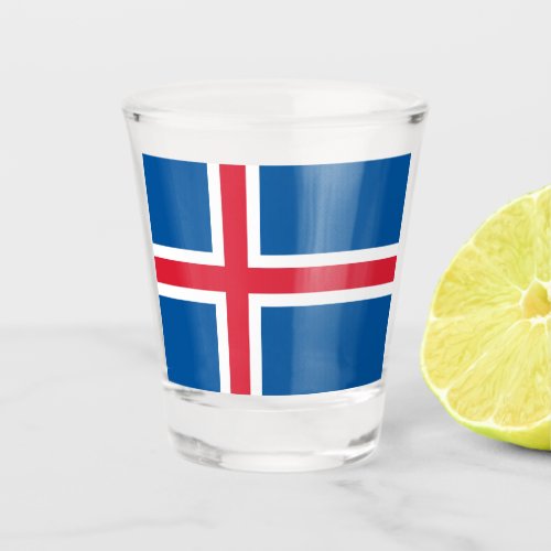 Flag of Iceland Shot Glass