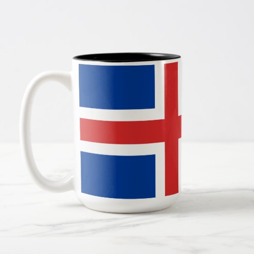 Flag of Iceland Two_Tone Coffee Mug
