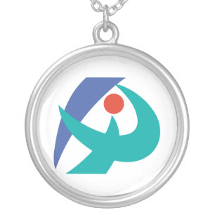 Flag of Iga, Mie, Japan Silver Plated Necklace