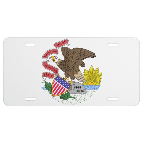 Flag of Illinois License Plate