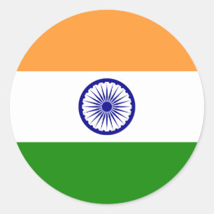 Flag of India - तिरंगा  - भारत का ध्वज Classic Round Sticker
