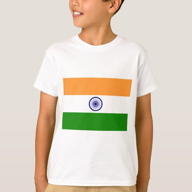 Flag of India - तिरंगा  - भारत का ध्वज T-Shirt (Front)