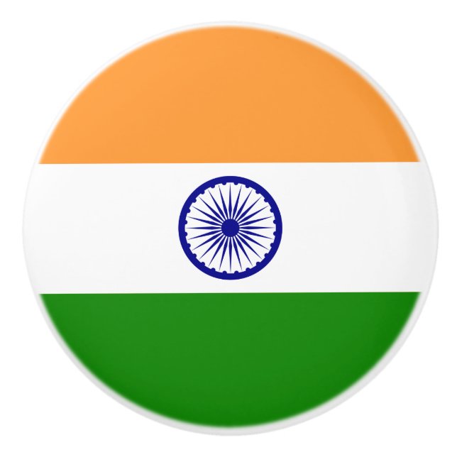 Flag of India Ceramic Knob (Front)