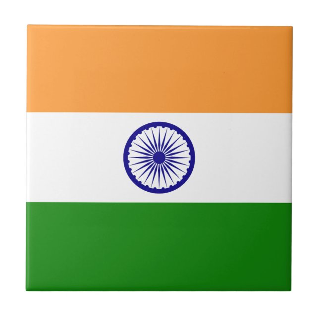 Flag of India Ceramic Tile (Front)