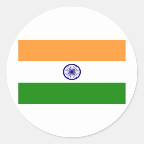 Flag of India Classic Round Sticker