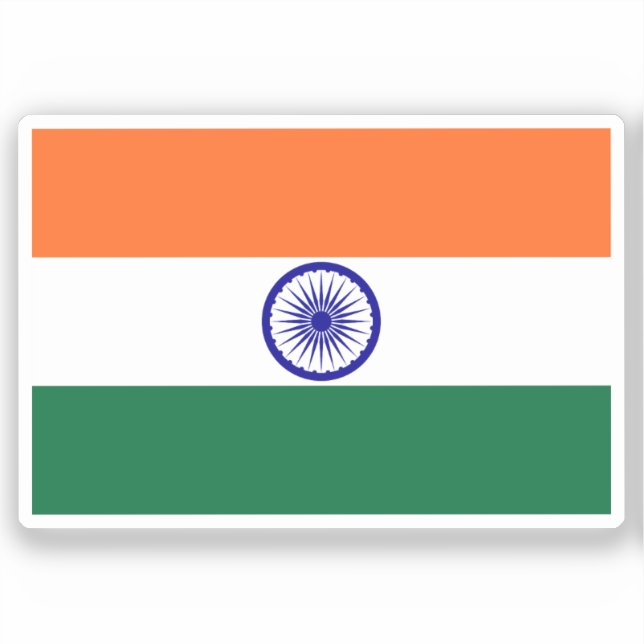 Flag of India custom-cut  Sticker (Front)