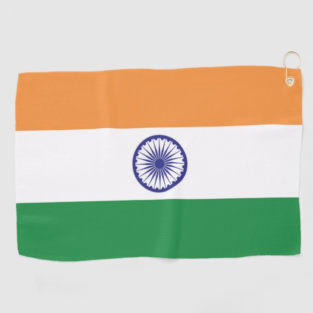Flag of India Golf Towel (Horizontal)