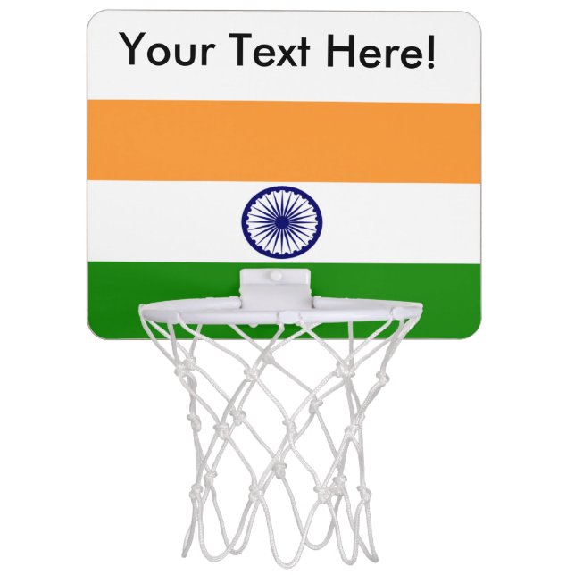 Flag of India Mini Basketball Hoop (Front)