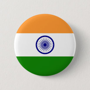 Flag of India on Pin / Button Badge