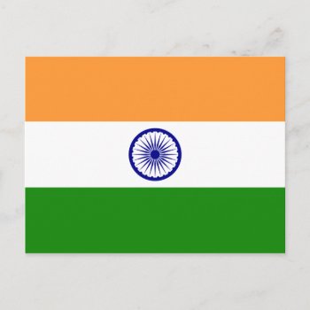 Flag Of India Postcard by FlagGallery at Zazzle