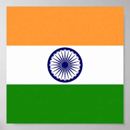 Flag Of India Poster11x11 Poster