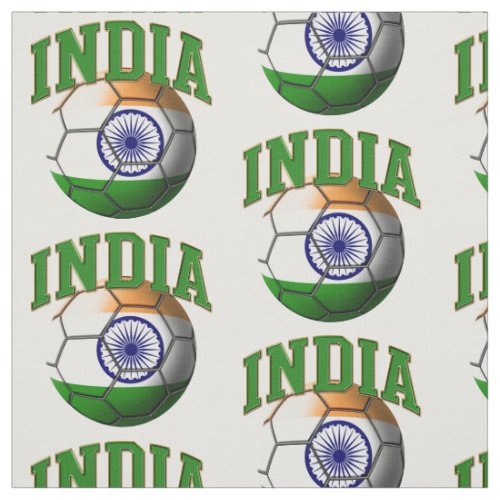 Flag of India Soccer Ball Pattern Fabric