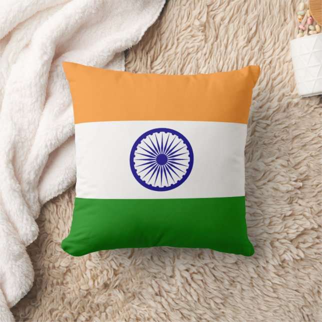 Flag of India Throw Pillow (Blanket)