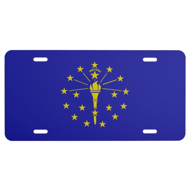 Flag of Indiana  License Plate (Front)