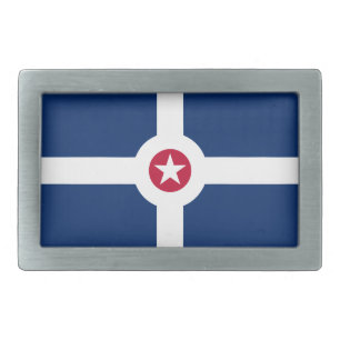 Flag of Indianapolis, Indiana Belt Buckle