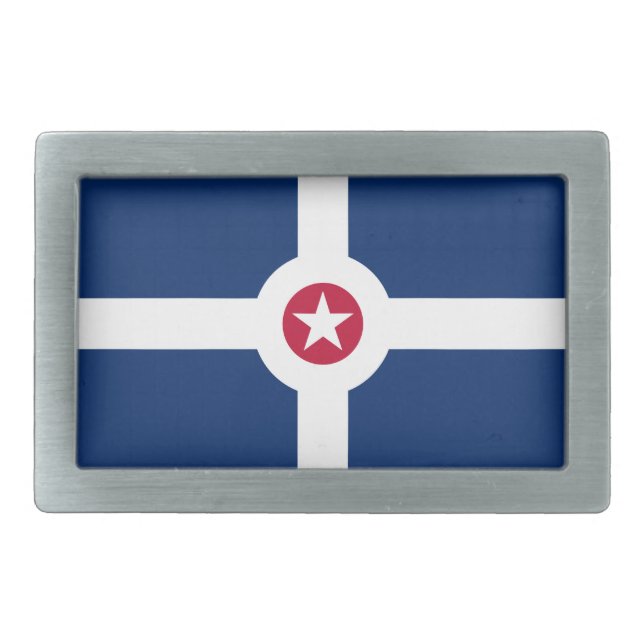Flag of Indianapolis, Indiana Belt Buckle (Front)
