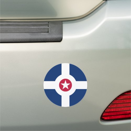 Flag of Indianapolis Indiana Car Magnet