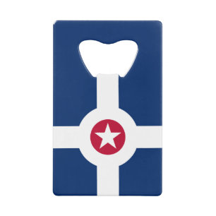 Flag of Indianapolis, Indiana Credit Card Bottle O Credit Card Bottle Opener
