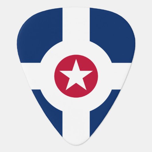 Flag of Indianapolis Indiana Guitar Pick