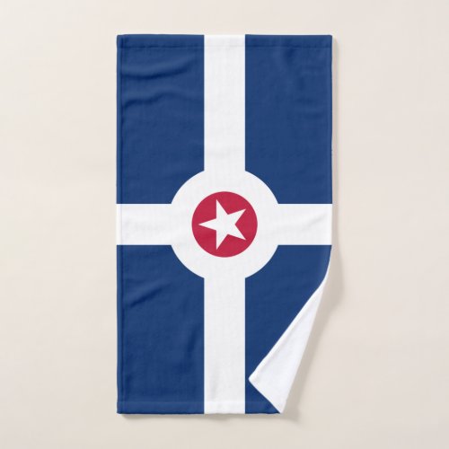 Flag of Indianapolis Indiana Hand Towel