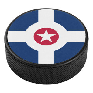 Flag of Indianapolis, Indiana Hockey Puck