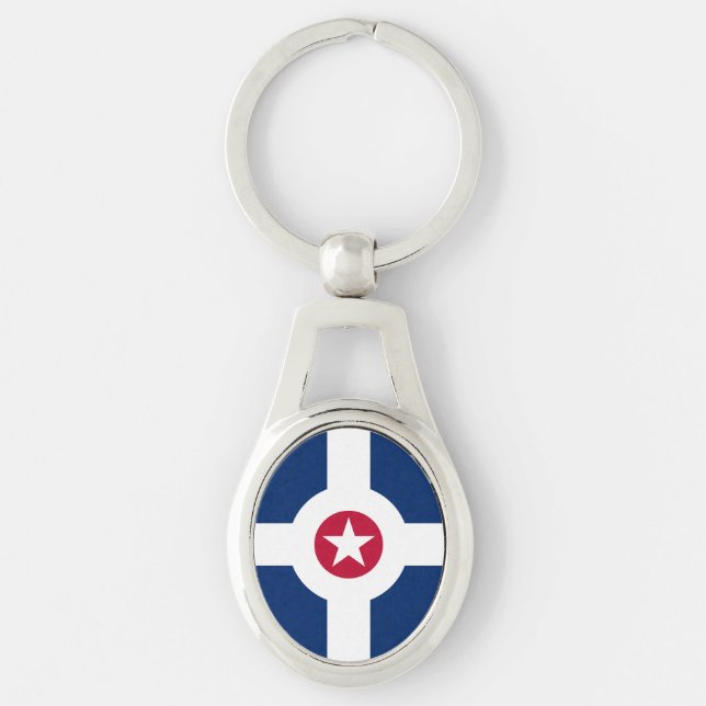 Flag of Indianapolis, Indiana Keychain (Front)