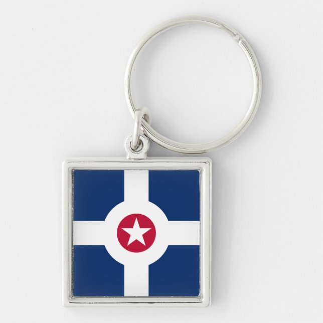 Flag of Indianapolis, Indiana Keychain (Front)