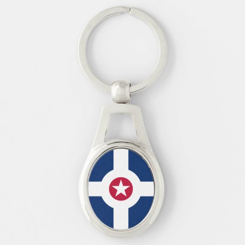 Flag of Indianapolis Indiana Keychain