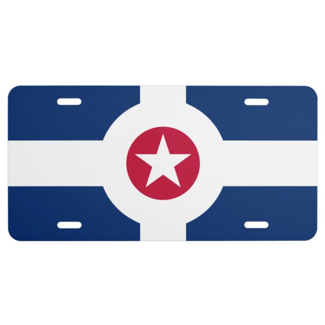 Flag of Indianapolis, Indiana License Plate (Front)