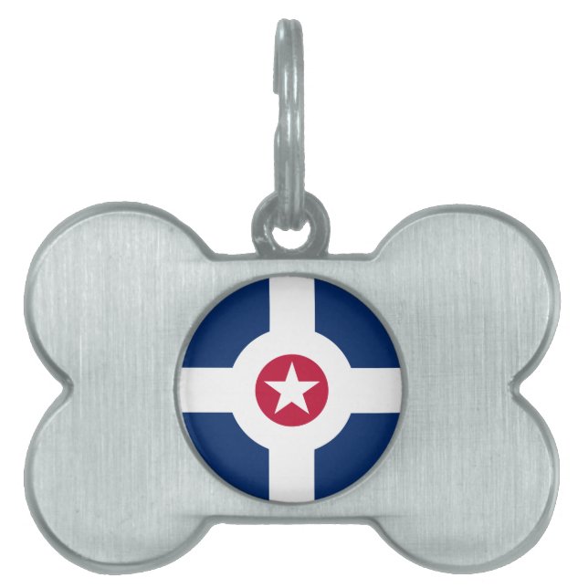 Flag of Indianapolis, Indiana Pet Tag (Front)