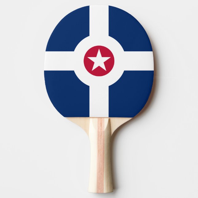 Flag of Indianapolis, Indiana Ping-Pong Paddle (Front)