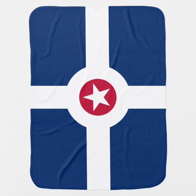 Flag of Indianapolis, Indiana Stroller Blanket (Front)