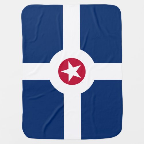 Flag of Indianapolis Indiana Stroller Blanket