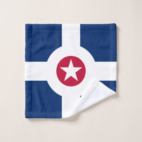 Flag of Indianapolis Indiana Wash Cloth