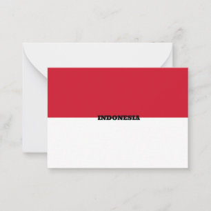 Flag of Indonesia Note Card