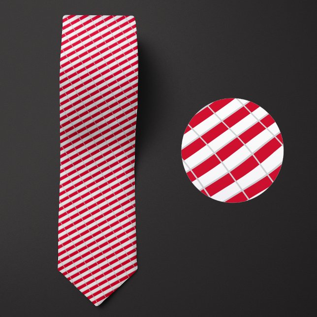 Flag of Indonesia Pattern Neck Tie (Creator Uploaded)