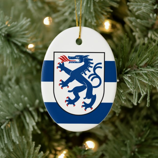Flag of Ingolstadt, Bavaria - GERMANY Ceramic Ornament (Tree)